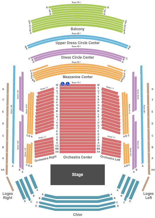 Jack Singer Concert Hall seating chart