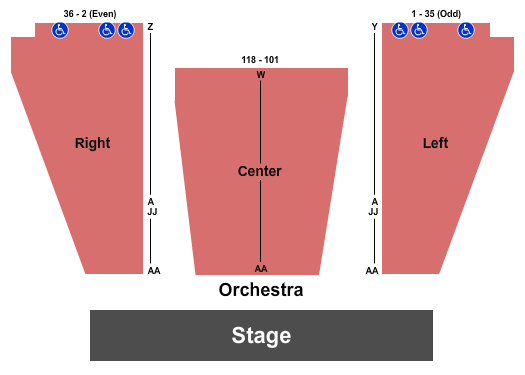 John Anson Ford Theatre seating chart