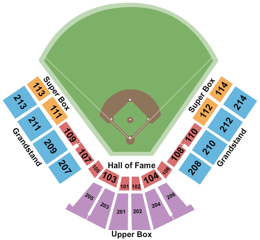 John Thurman Field seating chart
