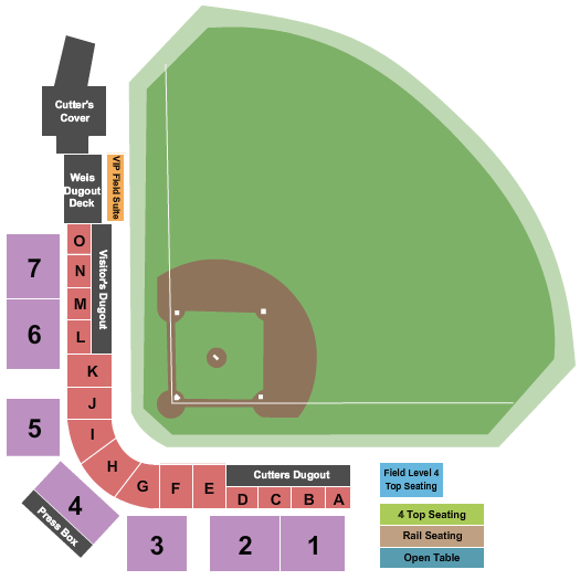 Journey Bank Ballpark at Historic Bowman Field seating chart