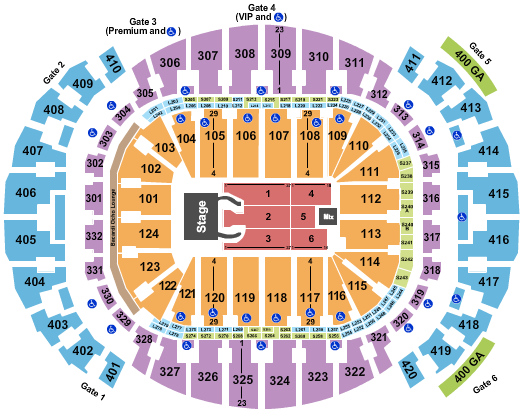 Kaseya Center seating chart