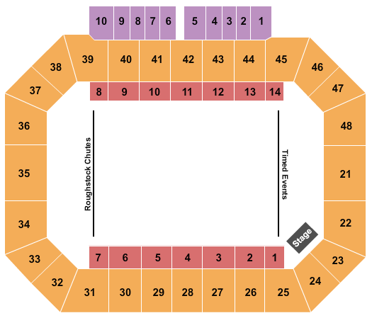 Kay Yeager Coliseum seating chart