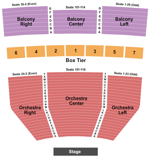 Kennedy Center Eisenhower Theater seating chart