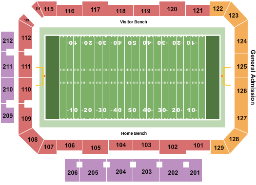 Kenneth P. Lavalle Stadium seating chart