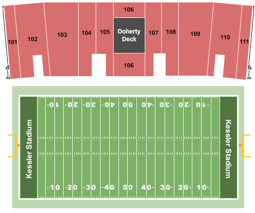 Kessler Stadium seating chart