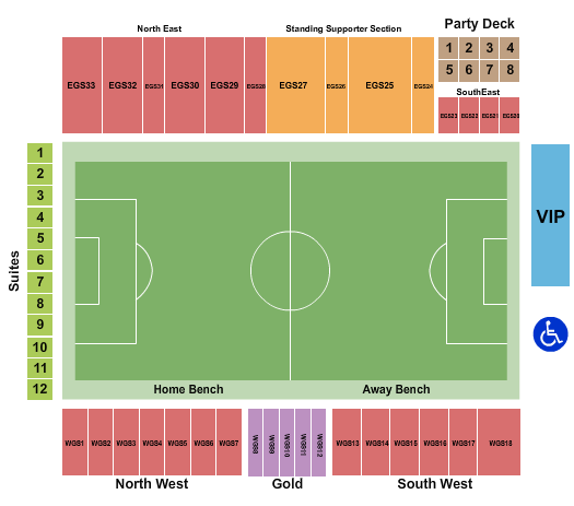 Keyworth Stadium seating chart