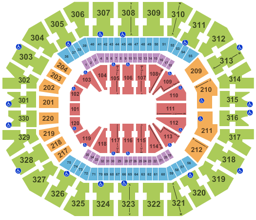 KFC Yum! Center seating chart