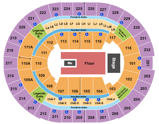 Kia Center seating chart