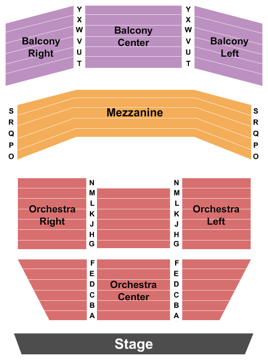 Kimo Theatre seating chart