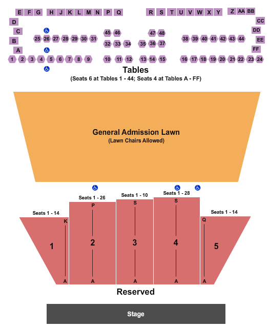 Koka Booth Amphitheatre At Regency Park seating chart