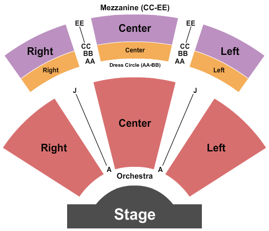 Kreeger Theatre at the Mead Center for American Theater seating chart