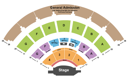 L.B. Day Amphitheater seating chart