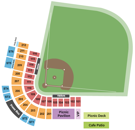 L.P. Frans Stadium seating chart