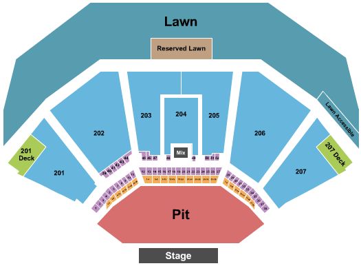 Lakewood Amphitheatre seating chart