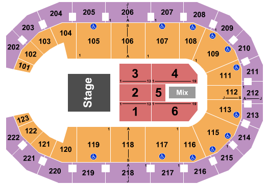 Landers Center seating chart
