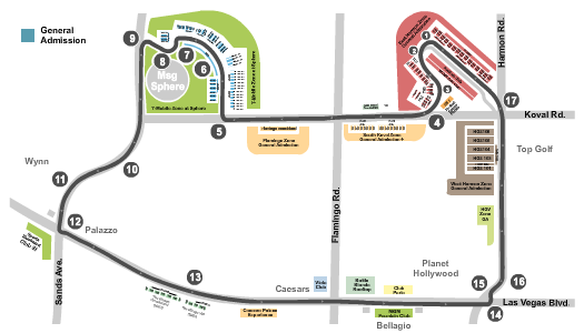 Las Vegas Strip Circuit seating chart