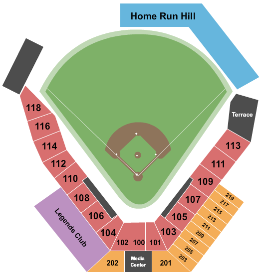 Legends Field - KS seating chart
