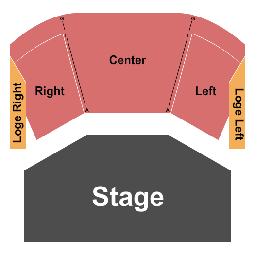 Liddy Doenges Theatre at Tulsa Performing Arts Center seating chart