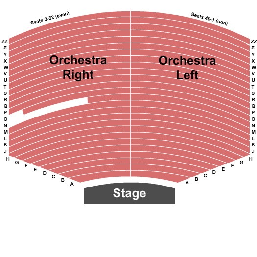 Lillian S. Wells Hall at The Parker seating chart