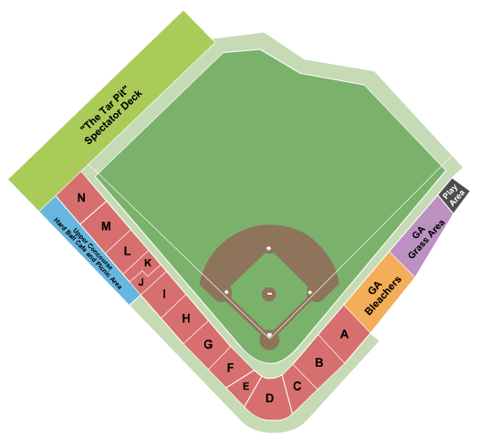 Lindquist Field seating chart