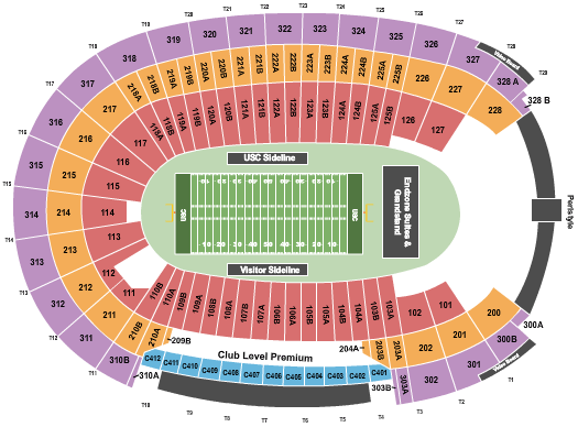 Los Angeles Memorial Coliseum seating chart