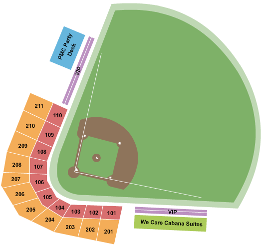 Luther Williams Field seating chart