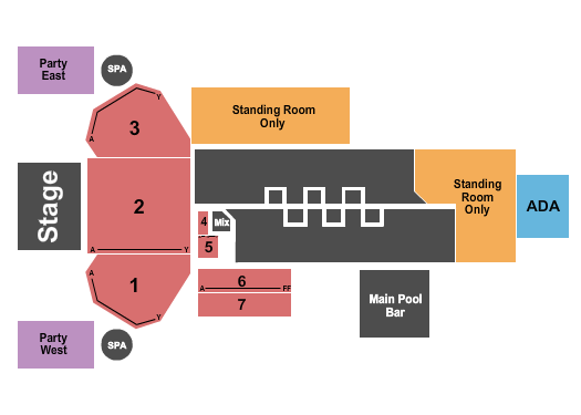 M Resort Spa Casino seating chart