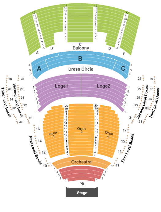 Mahaffey Theater At The Duke Energy Center for the Arts seating chart