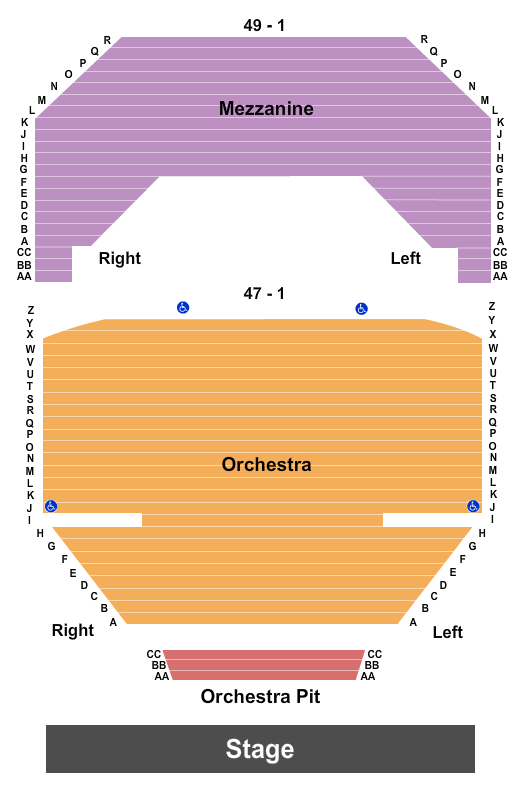 Mary W. Sommervold Hall at Washington Pavilion seating chart