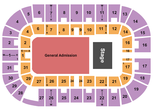 Massmutual Center seating chart