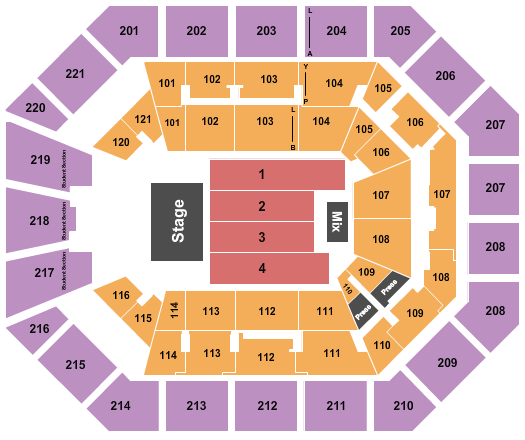 Matthew Knight Arena seating chart