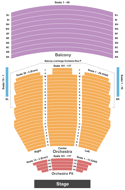 Mattie Kelly Arts Center seating chart