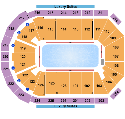 Maverik Center seating chart