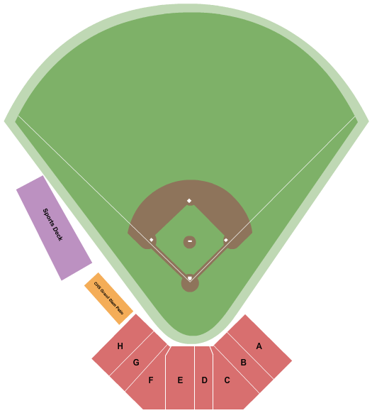 Mayo Ball Field seating chart
