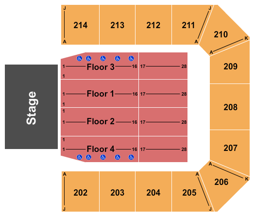 Mayo Civic Center Auditorium seating chart