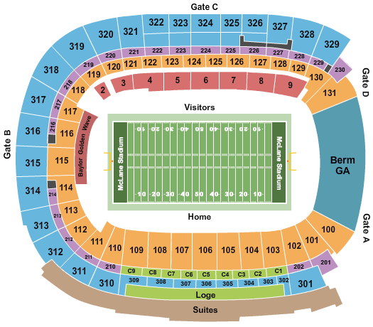 McLane Stadium seating chart