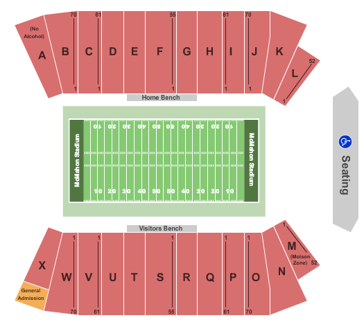 McMahon Stadium seating chart