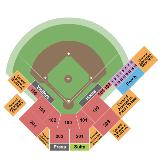 McNair Field seating chart