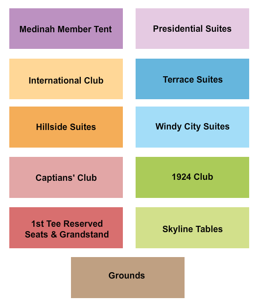Medinah Country Club seating chart