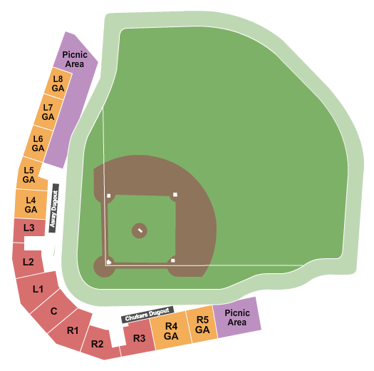 Melaleuca Field seating chart