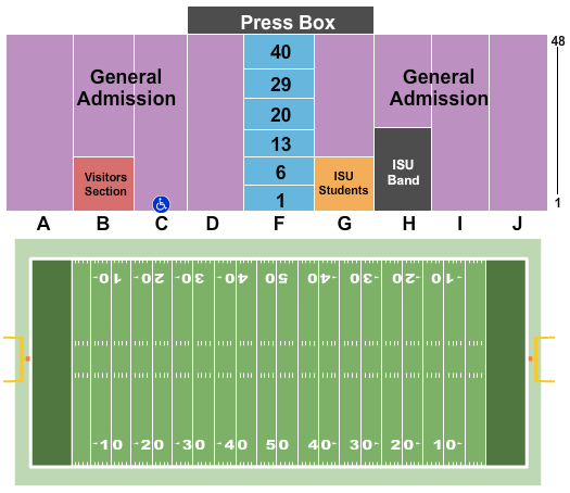 Memorial Stadium - Terre Haute seating chart