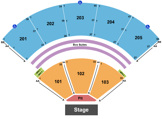 Mercedes-Benz Amphitheater seating chart