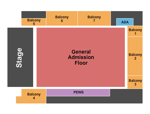 Mercury Ballroom seating chart