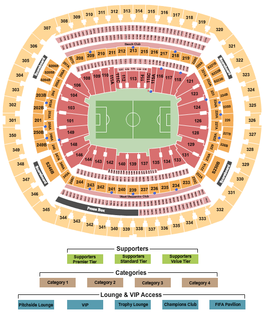 MetLife Stadium seating chart