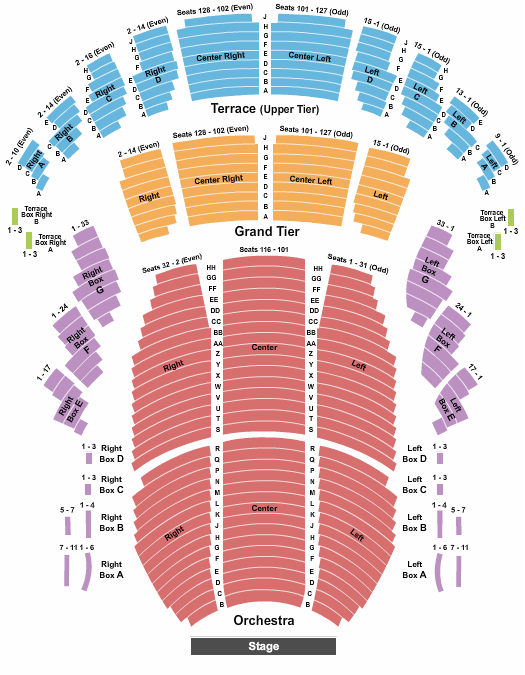 Meyerhoff Symphony Hall seating chart