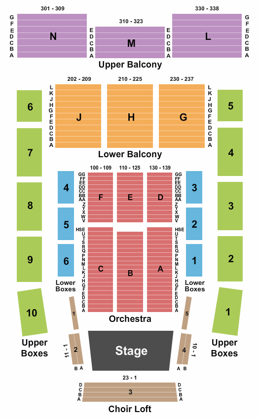Meymandi Concert Hall At Martin Marietta Center for the Performing Arts seating chart