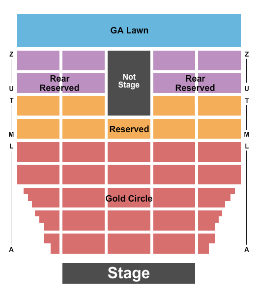 Michelob Ultra Summer Stage at Tags seating chart