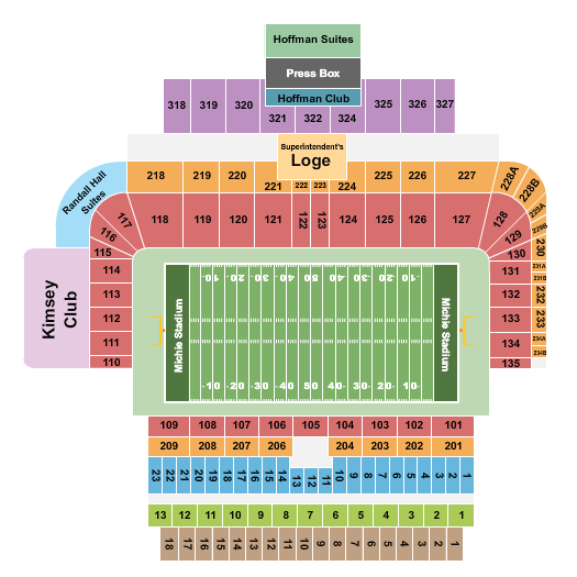 Michie Stadium seating chart