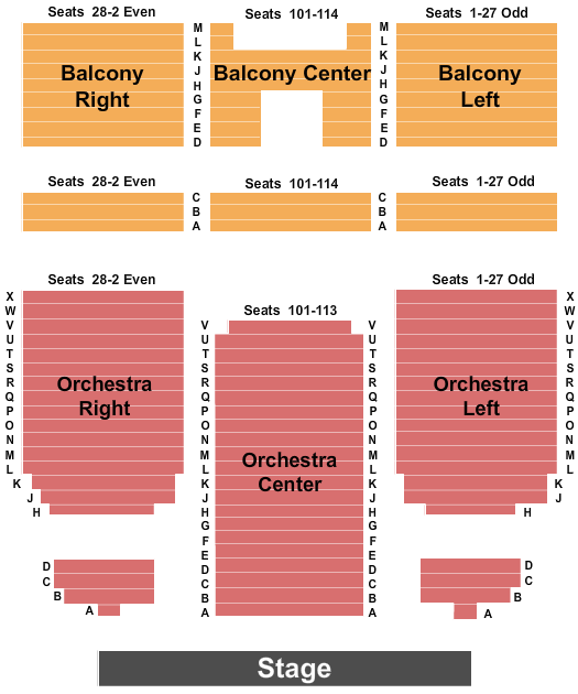 Midland Theatre - OH seating chart
