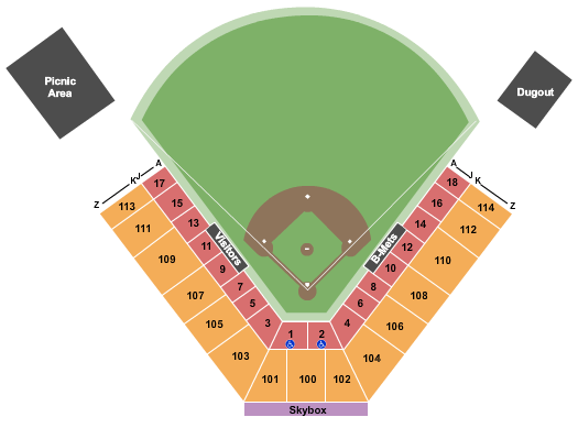Mirabito Stadium seating chart